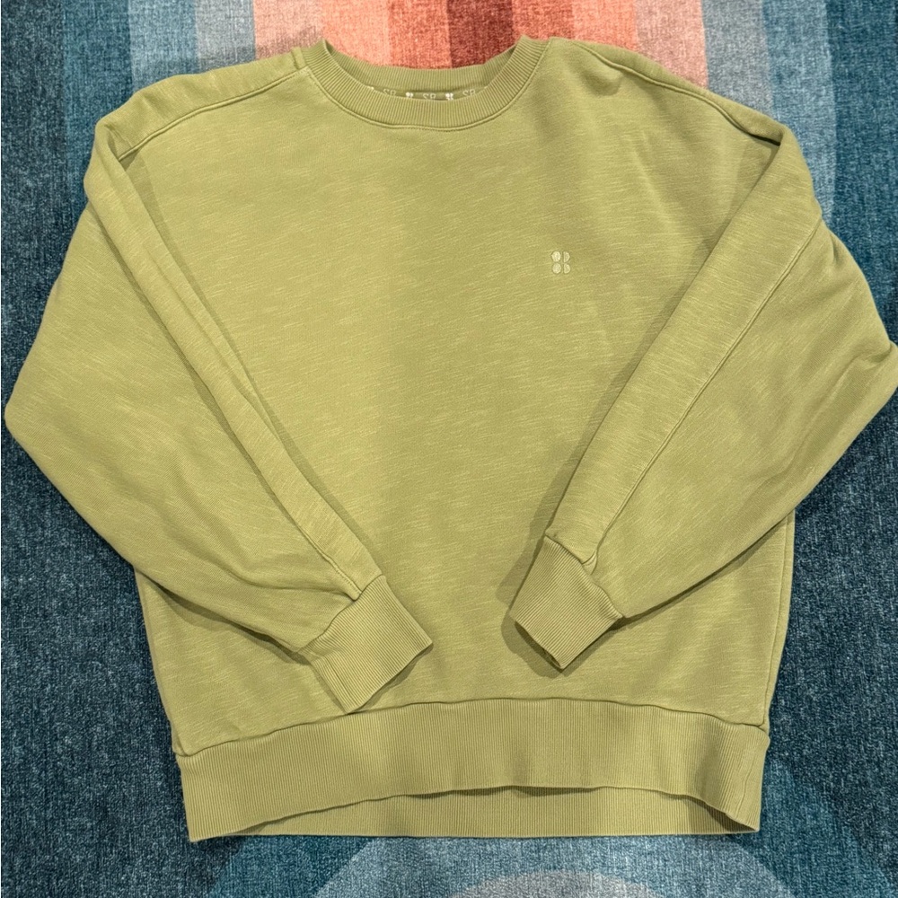 Sweaty Betty Essentials Crewneck Sweatshirt Fern Green Size S
